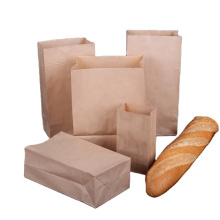 Low cost biodegradable recycled brown kraft paper custom foods packaging paper bag